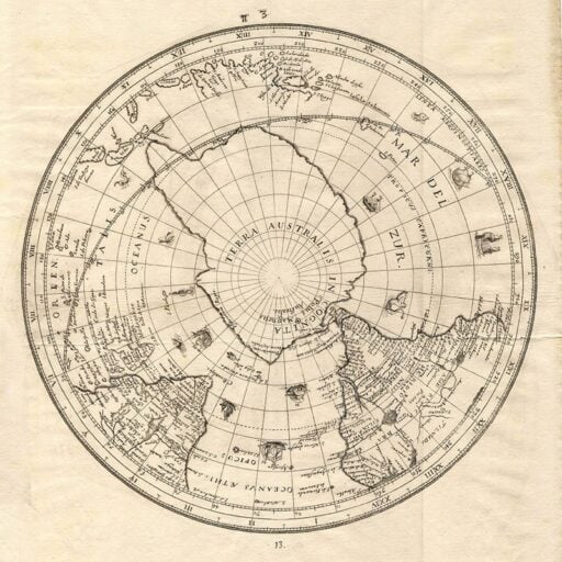 Alternative view of Old Map of the South Pole