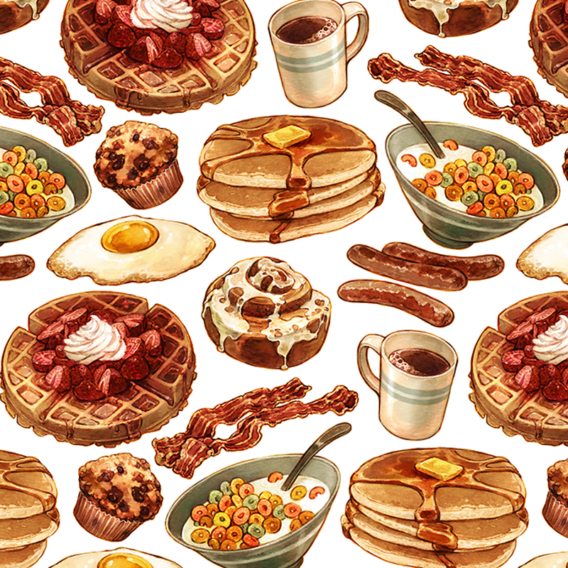The Joy Of Breakfast - White