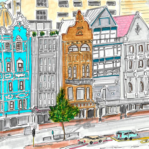 Alternative view of Adderley Street Mural