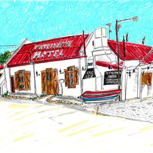 Alternative view of Paternoster Hotel Mural