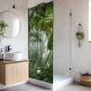 Monkey Finger Leaf Shower Panel Vinyl (Glass not included)