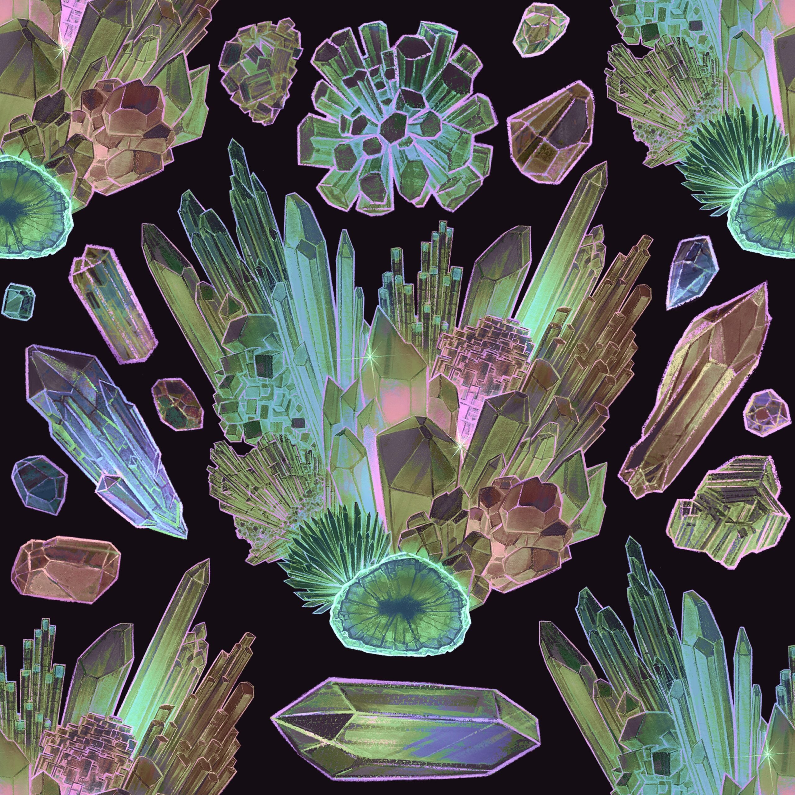 Crystal Clusters - Night