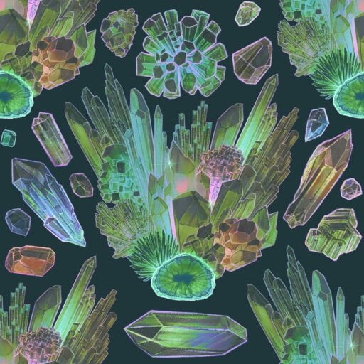 Crystal Clusters - Teal
