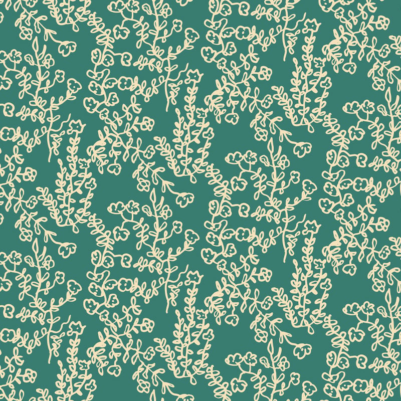 Bloom - Cream on Teal - Image 2