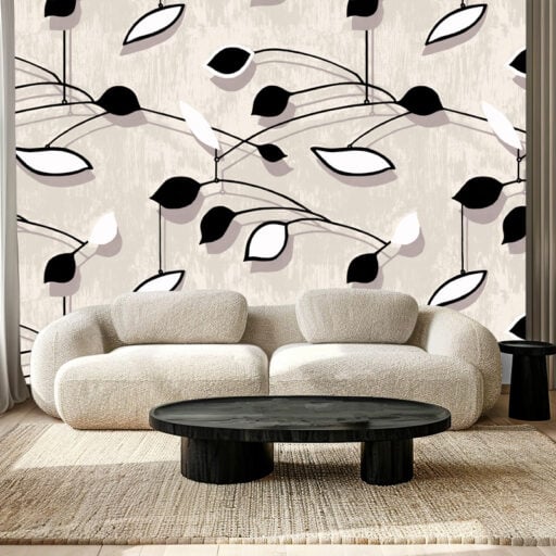Seedpod Mobile Black White & Natural