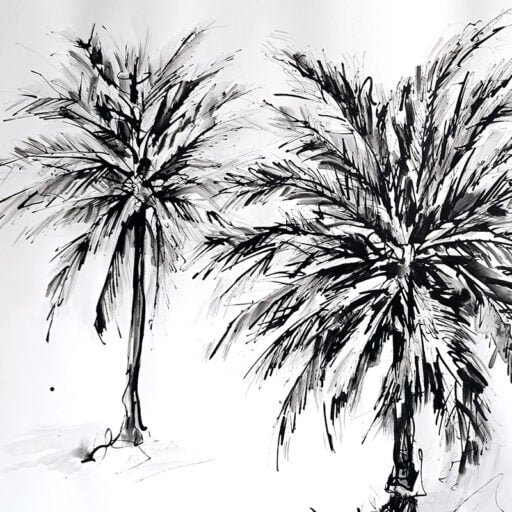 Alternative view of Coconut Palms Mural