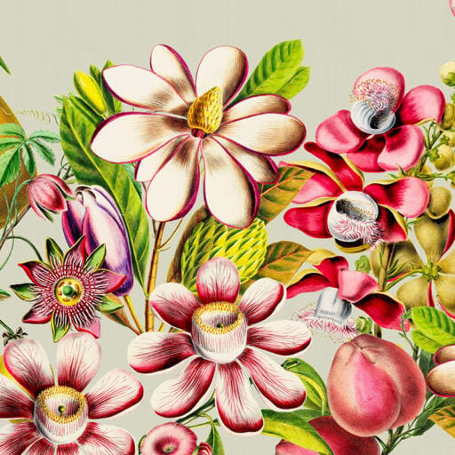 Alternative view of Vintage American Flowers Mural