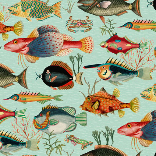 Alternative view of Vintage Fish - Light Blue