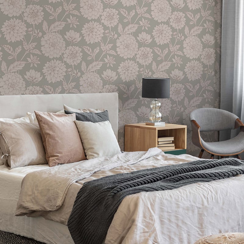 Dahlia Blooms Crystal Grey