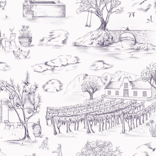 Alternative view of Toile du Cap Classic Aubergine