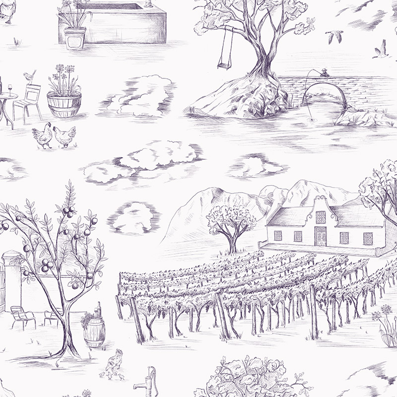 Toile du Cap Classic Aubergine - Image 2