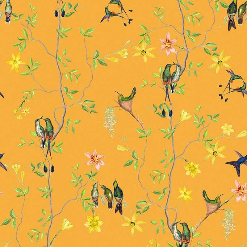 Chinoiserie Sunrise Fabric - Image 2
