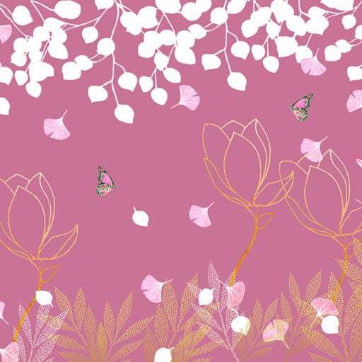 Alternative view of Magnolia Rosewater Mural