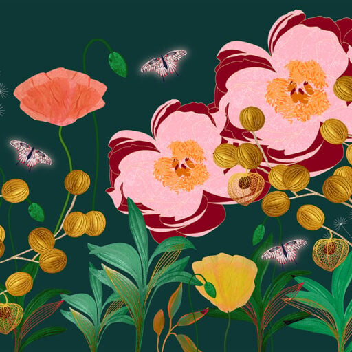 Alternative view of Summer Meadow Mural