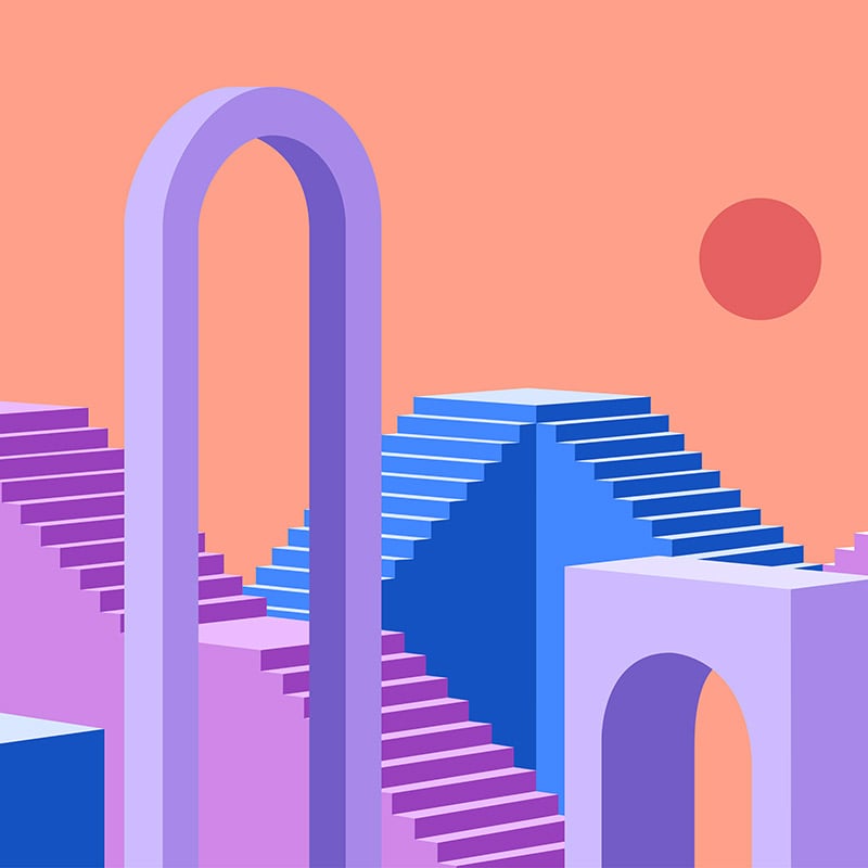 Choice Labyrinth Sunset Mural - Image 2