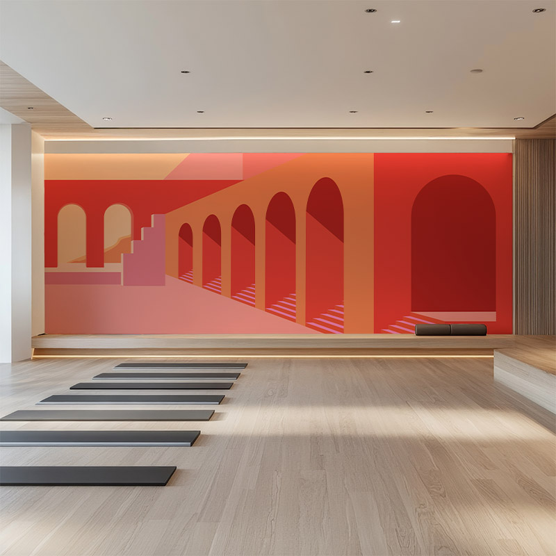 Doorways Red Mural