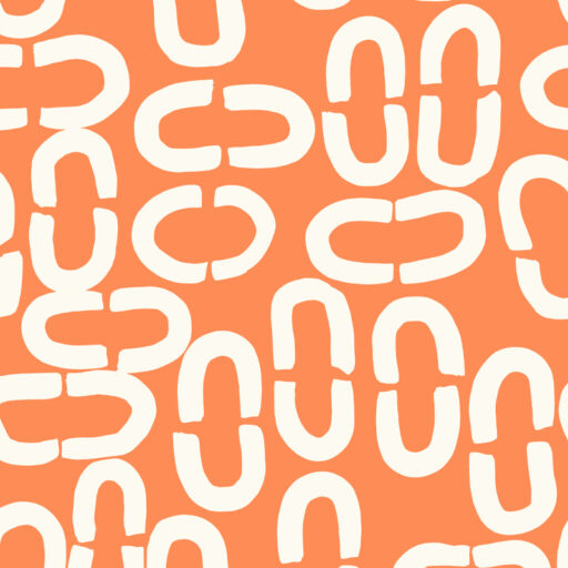 Alternative view of Kringen Orange Fabric