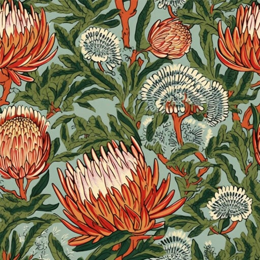 Alternative view of A Spectrum of Blossoms Fabric