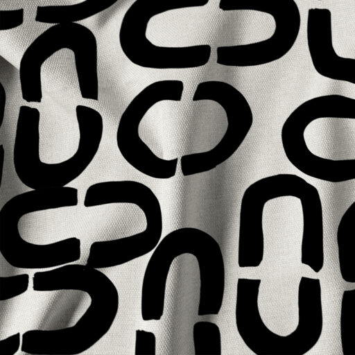 Kringen Cream Black Fabric