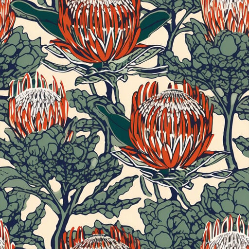 Alternative view of Song of Protea Fabric