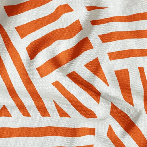 Spinnerag Warm Red Cream Fabric