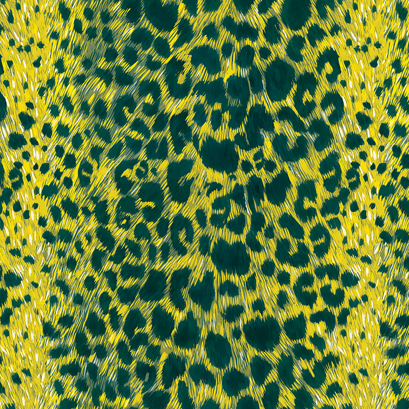 Funky Leopard Acid Yellow by Tharien Smith
