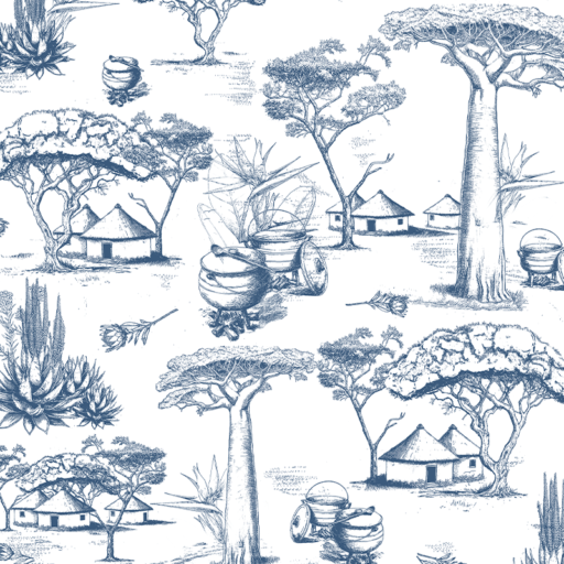 Alternative view of Toile du Sud Blue
