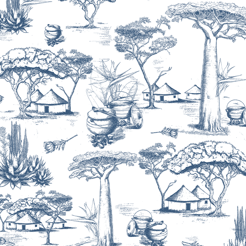 Toile du Sud Blue - Image 2