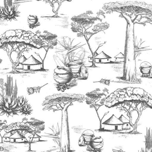 Alternative view of Toile du Sud Charcoal