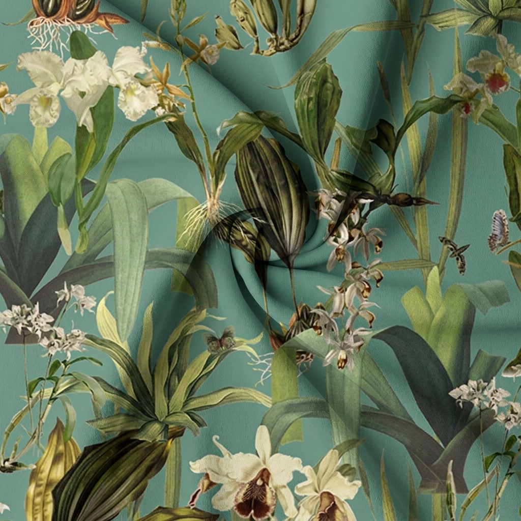 Orchid Turquoise Fabric