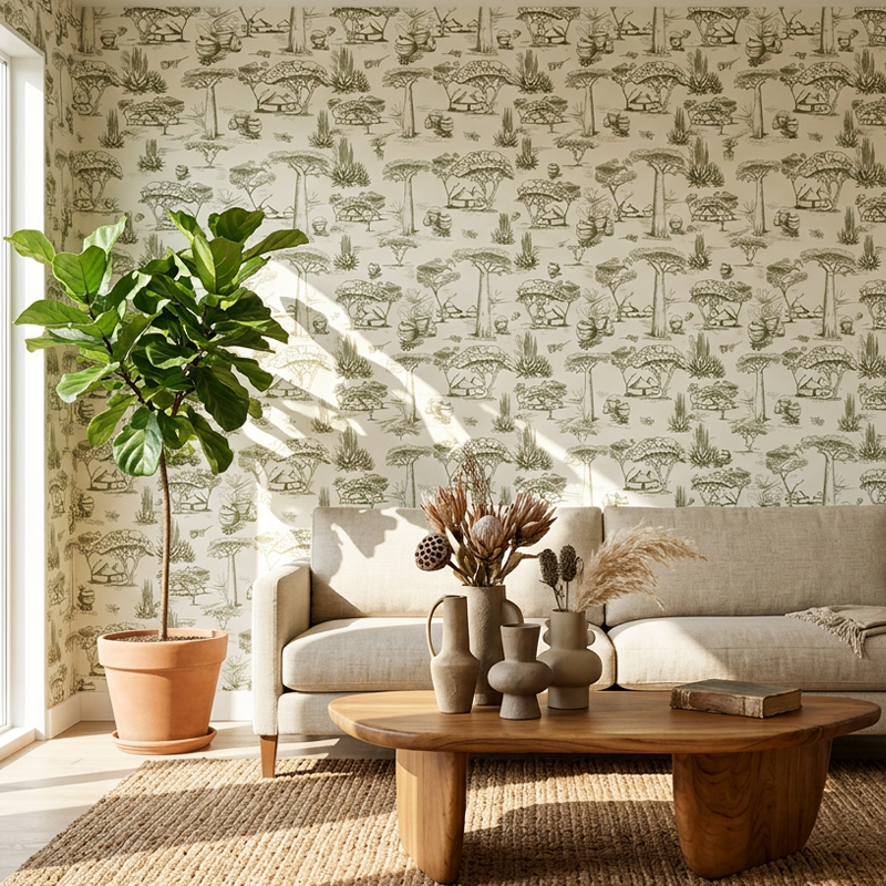 toile du sud green by kim williams