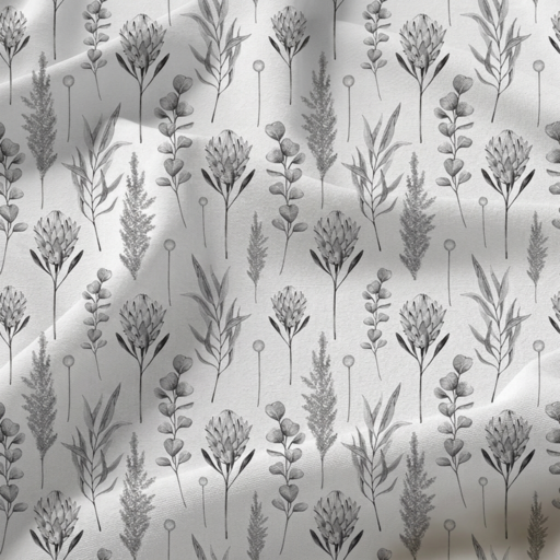 Cape Protea B&W Fabric