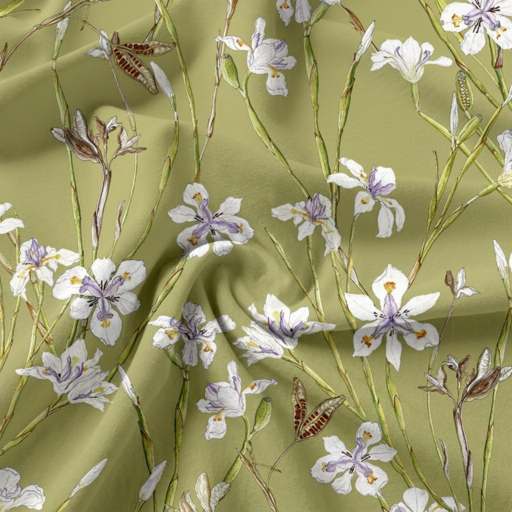 Wild Dietes Irises Fabric