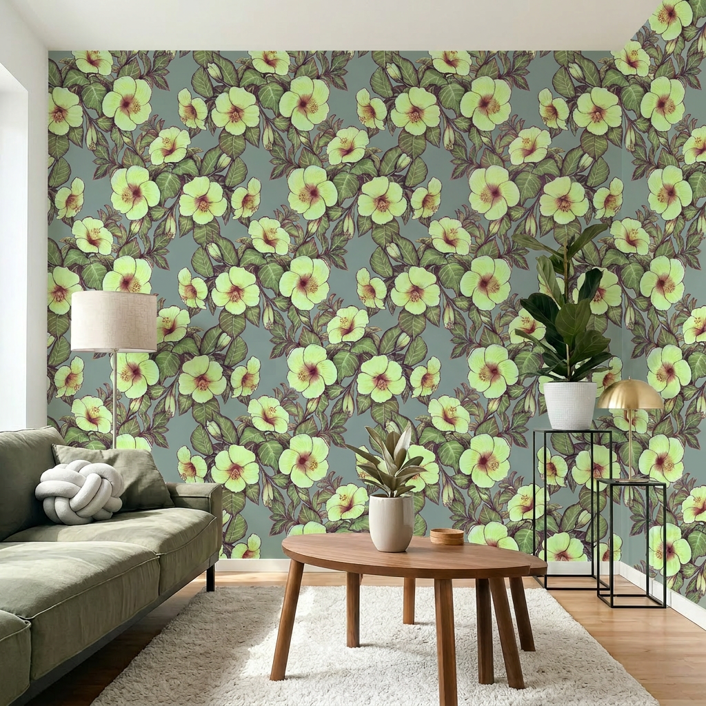 Hibiscus Heaven - Grey - Image 2