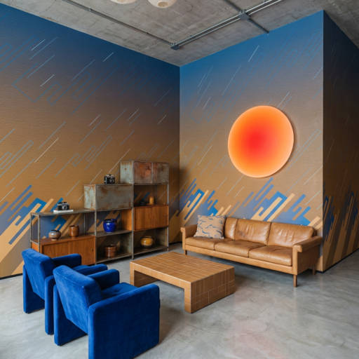 Alternative view of Star Line - Orange Blue