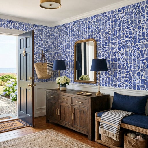 Alternative view of Africa Deep- Blue on White
