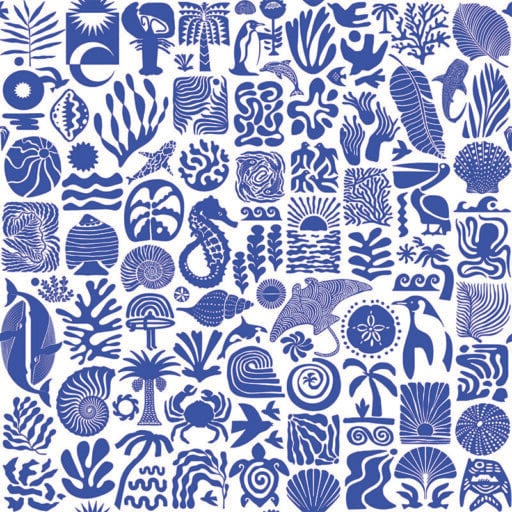 Africa Deep Blue on White- ALS
