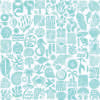 Africa Deep Light Blue on White- ALS