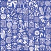 Africa Deep White On Blue- ASL