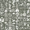 Africa Untamed White on Khaki Wallpaper-ALS
