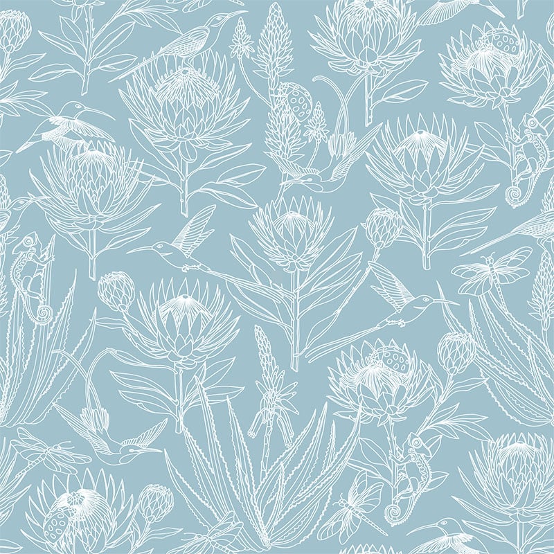 Bloom Essence Cream On Sky Blue Wallpaper- ALS