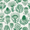 Floral Kingdom Green On White Wallpaper- ALS