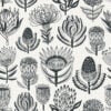 Floral Kingdom Grey on White Wallpaper- ALS