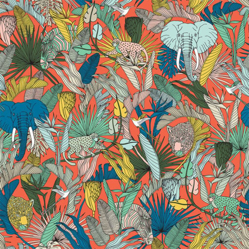 Wild at Heart Burnt Orange Wallpaper- ALS