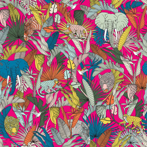 Wild at Heart Dark Pink Wallpaper- ALS