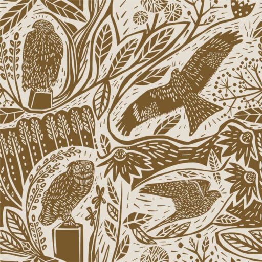 Birdprey Brown Studio Patruschka Wallpaper