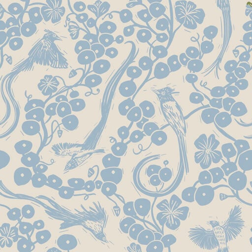 Flycatcher Blue Studio Patruschka Wallpaper