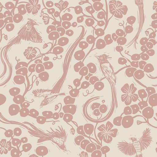 Flycatcher Pink Studio Patruschka Wallpaper