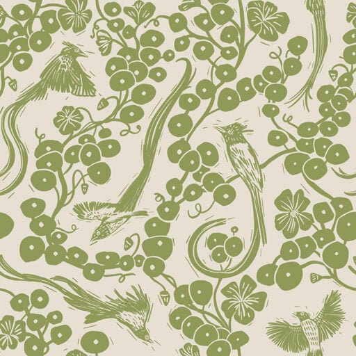 Flycatcher Green Studio Patruschka Wallpaper