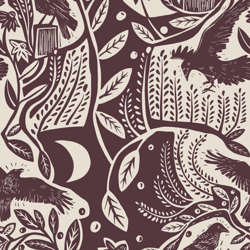 Raven Purple Studio Patruschka Wallpaper